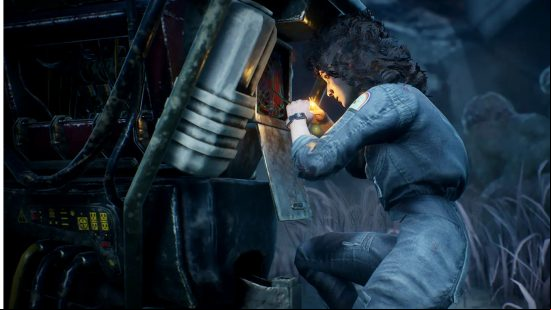 Ellen Ripley fixes a generator in the Dead by Daylight Alien chapter.