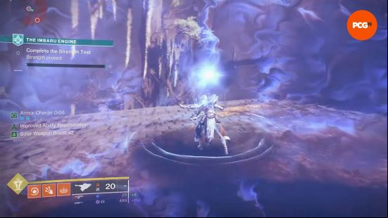 Invoking deepsight will help you solve the Destiny 2 Imbaru Engine strength test