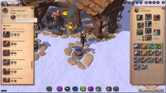 Best free PC games: Albion Online. Image shows a house in the snow.