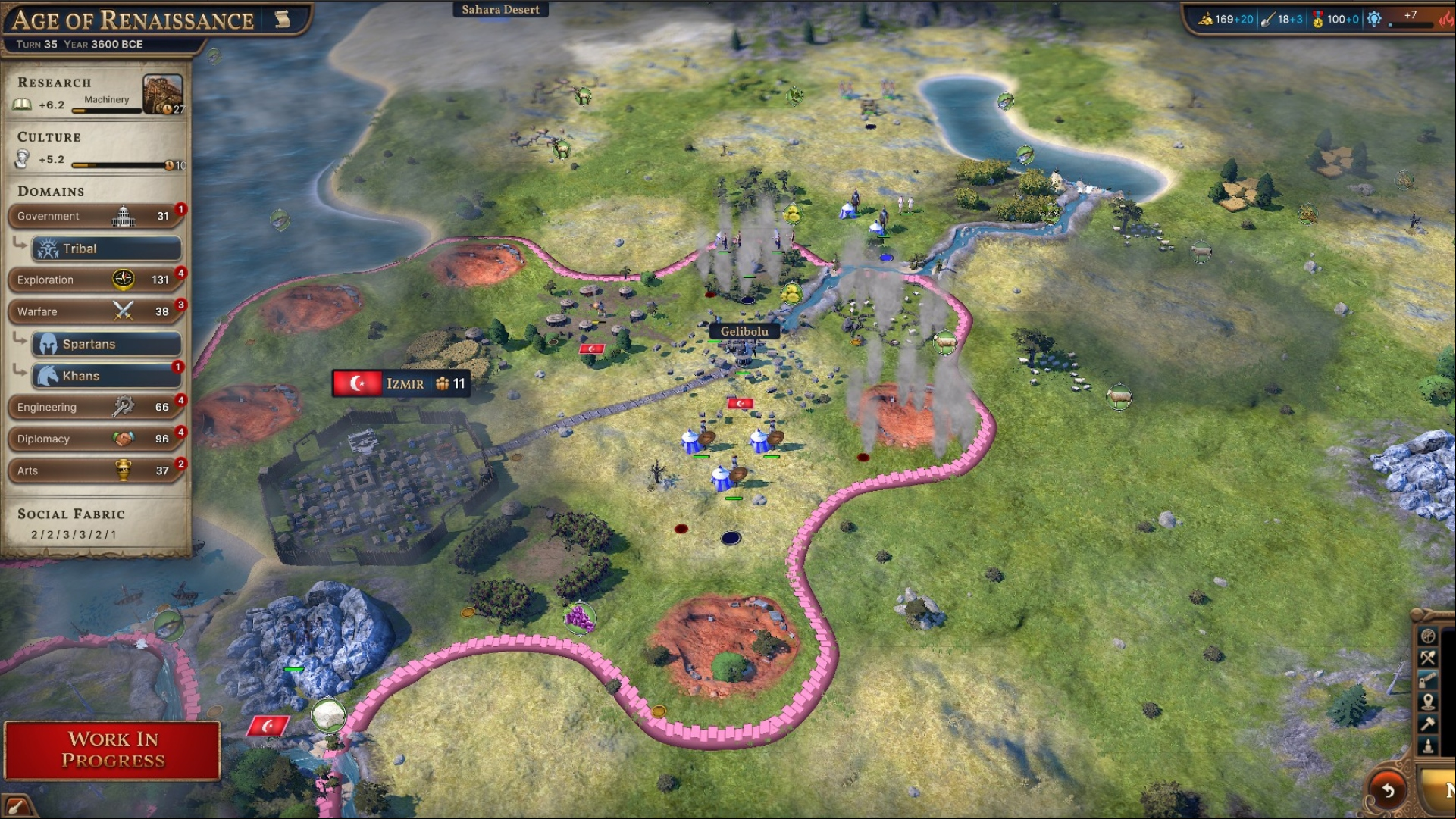 Millennia Paradox strategy game: A settlement being pillaged in Paradox strategy game Millennia