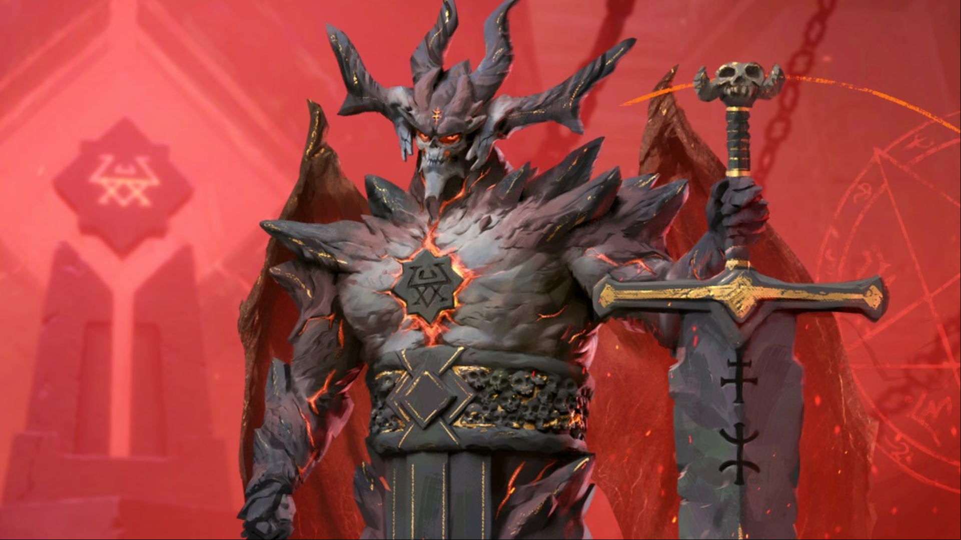 Solium Infernum Astaroth: A huge, Hellish monster made of rock, Astaroth from strategy game Solium Infernum