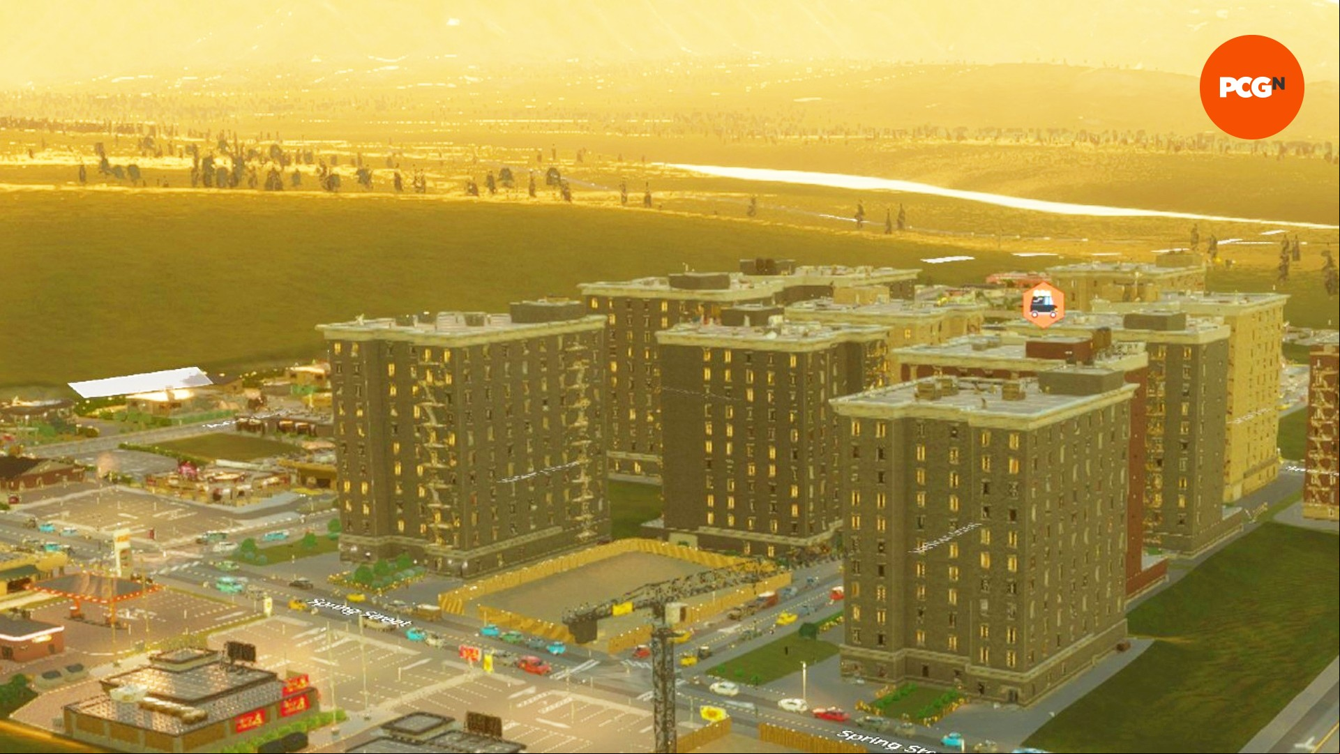 Cities Skylines 2 patch: A small urban area from Colossal Order and Paradox city building game Cities Skylines 2