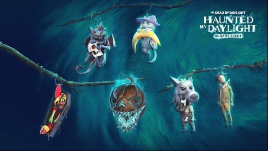 Six spooky charms which can all be unlocked during the 2023 DBD Haunted by Daylight event.