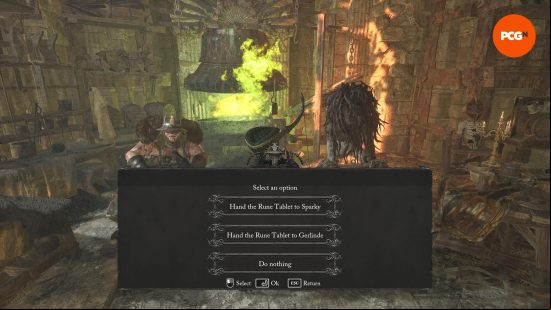 Lords of the Fallen rune tablet choice: What Happens if You Give the Rune Tablet to Sparky