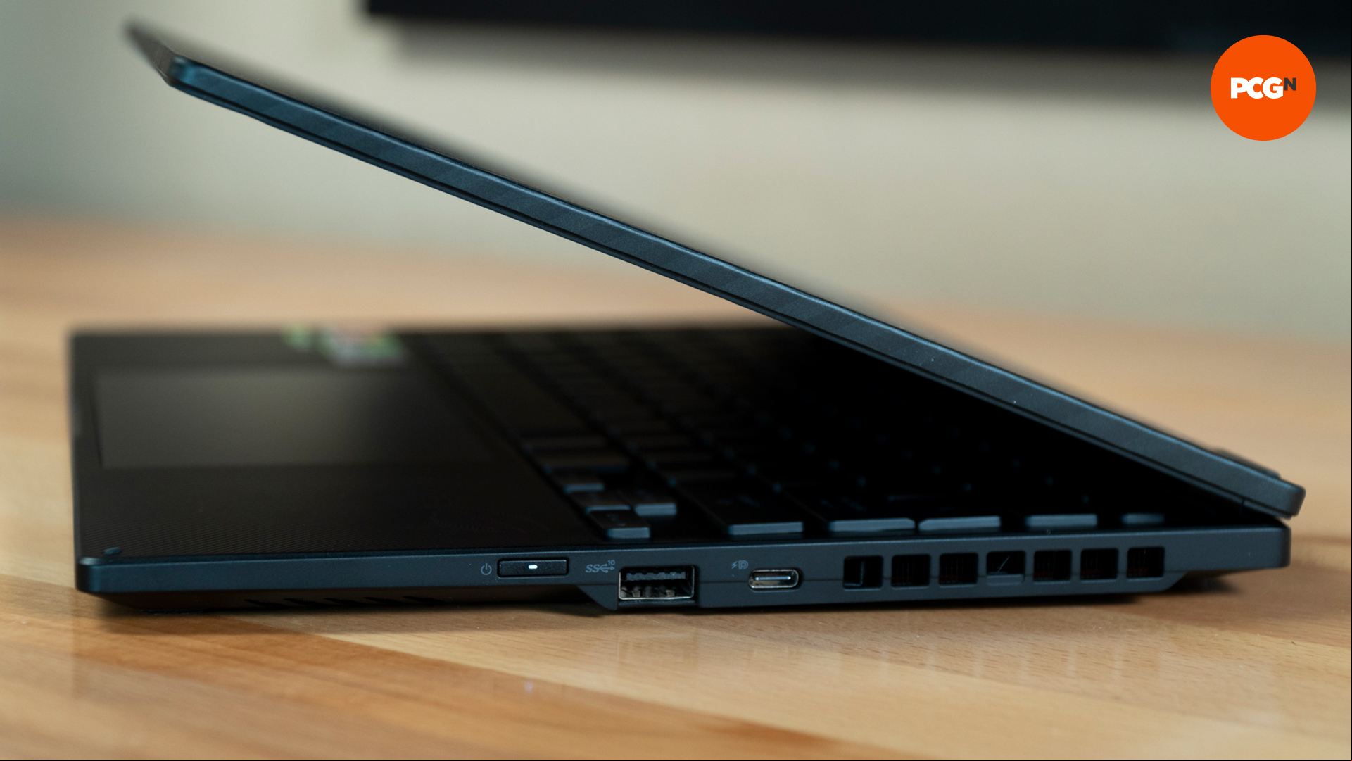 Side view of the Asus Rog X13 laptop