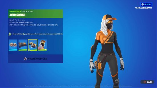 The Runway Racer Pack in Fortnite
