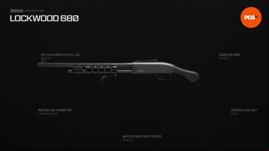 Best Lockwood 680 loadout: a pump action shotgun.