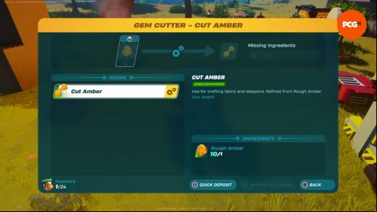 Lego Fornite cut amber needs a gem cutter