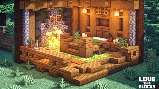 A Beautiful, warm bedroom interior, on of the best Minecraft build ideas.