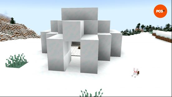 An igloo in one of the best Minecraft seeds for the holiday period.