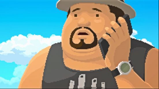 The eponymous Dave receives a worrying phone call during the opening cutscene of contested indie game Dave the Diver.