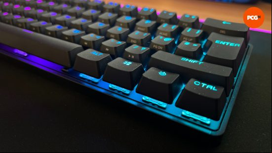 a closeup of the steelseries apex pro mini