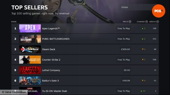 Apex Legends Final Fantasy 7 Rebirth event - The free Steam game tops the Valve global best-selling games chart.