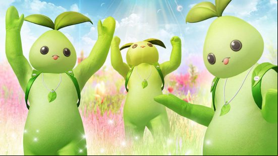 Lost Ark interview - Three characters wearing green Mokoko outfits.