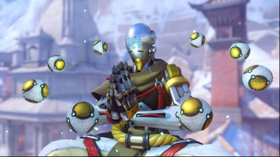 Overwatch 2 tier list: Zenyatta is meditating while surrounded by orbs.