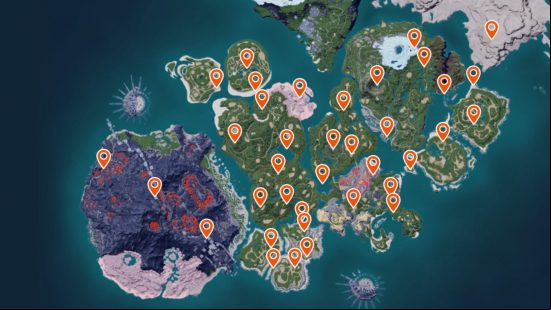 a zoomed in map of mount obsidian