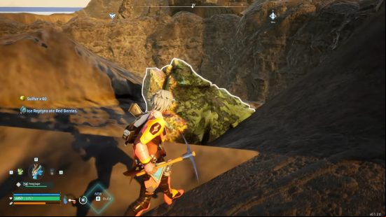 a sulfur depist on a mountain in palworld
