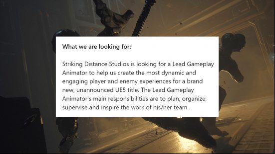 The Callisto Protocol UE5 next game: part of a LinkedIn job ad