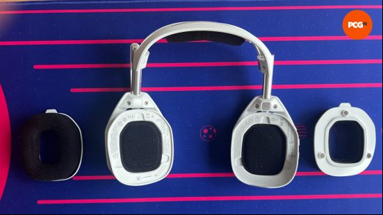 Astro A50X review - the headset with its magnetic earcups removed