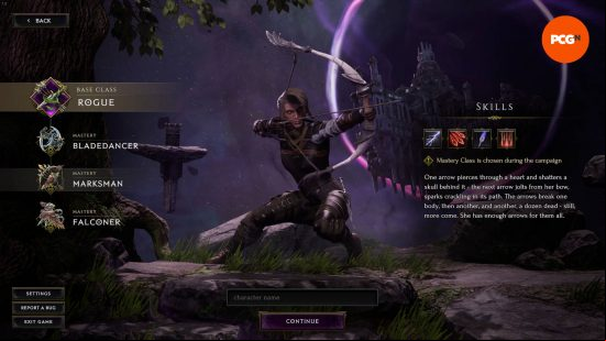 Best Last Epoch builds: a Marksman drawing her bow.