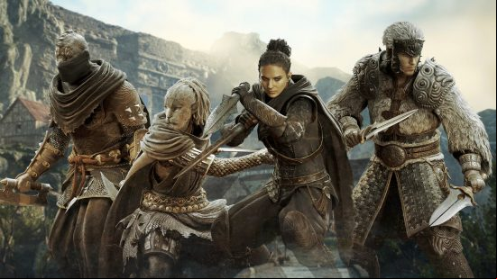four theives from dragons dogma 2 wearing different sets of armor