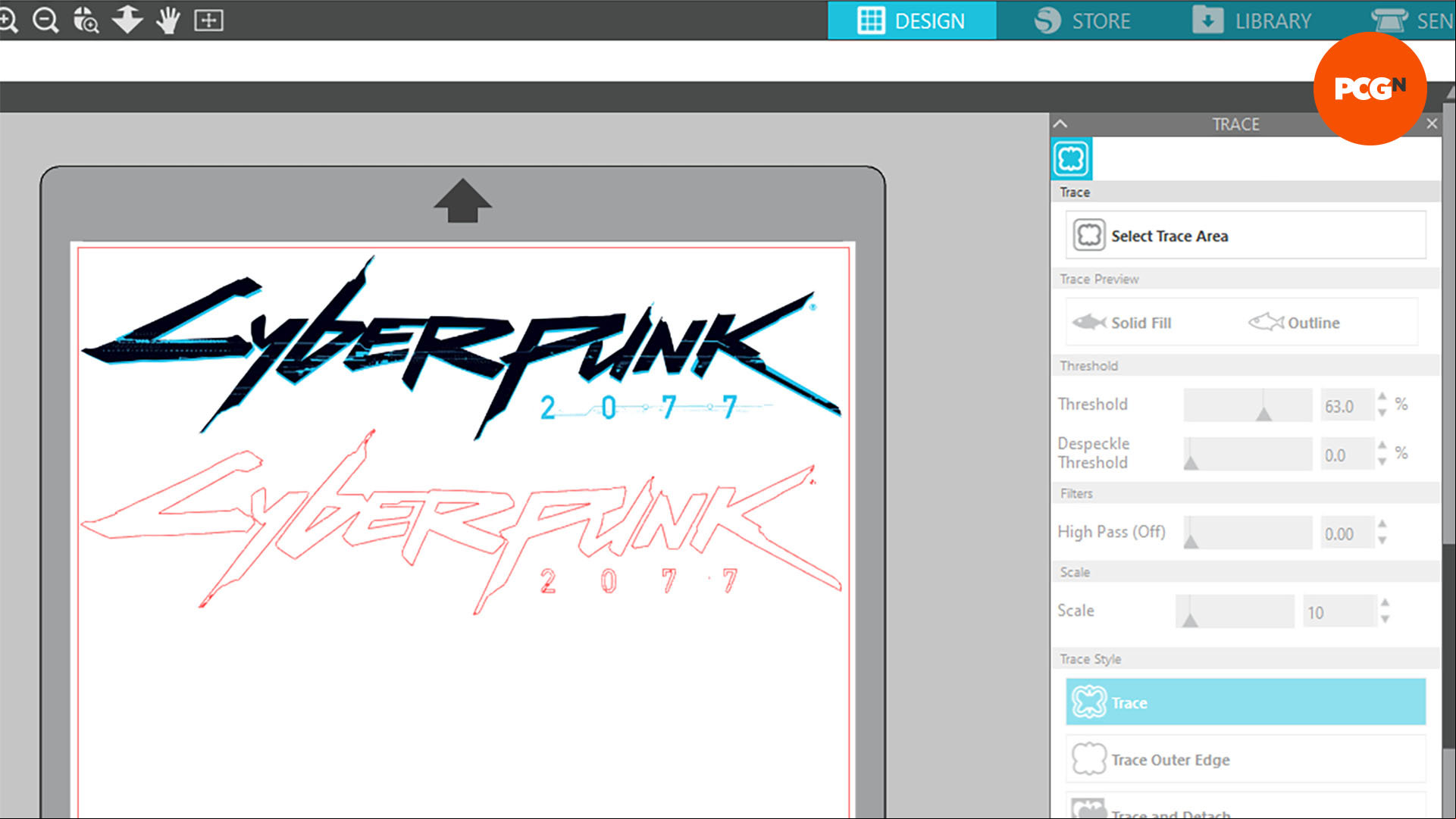 How to vinyl wrap your PC case: Cyberpunk 2077 logo in Silhouette Portrait software