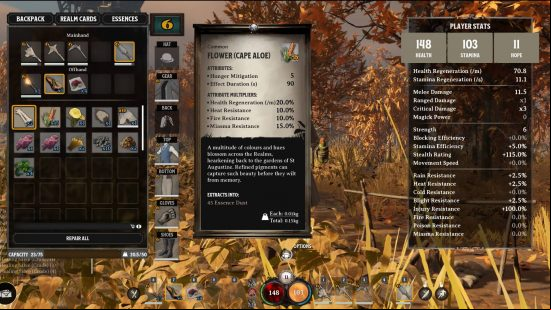 Nightingale Essence Dust cost in inventory