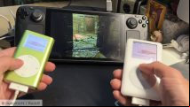 Someone is playing Skyrim on Steam Deck with iPods, yes, really