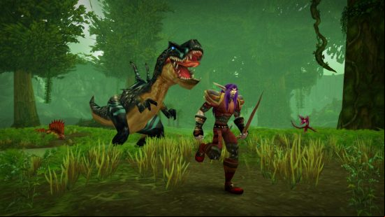 The best WoW Classic SoD Phase 2 classes: a hunter chased by a beast