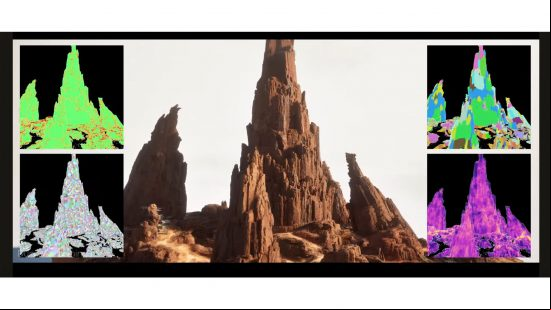 Dune awakening trailer graphics: the geometry of a building constructed in-game