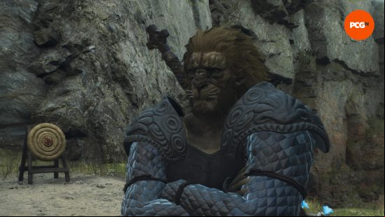 dragons dogma 2 close up of beren the beastren warrior maister