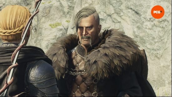the player talking to dragons dogma 2 lennart fighter maister