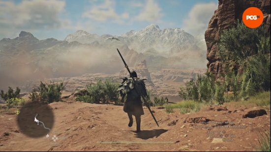 Dragon's Dogma 2: vista shot of the desert region known as Battahl.