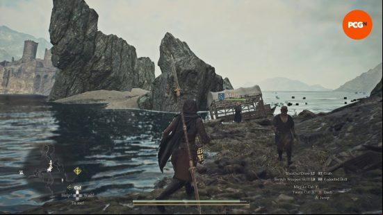 Dragon's Dogma 2 review: the Arisen exploring the coastline.