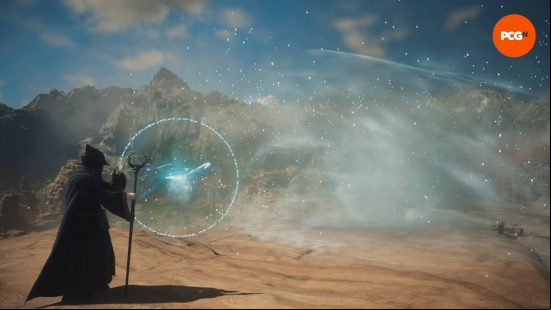 The Hagol Dragon's Dogma 2 Sorcerer skill looks like a blizzard.