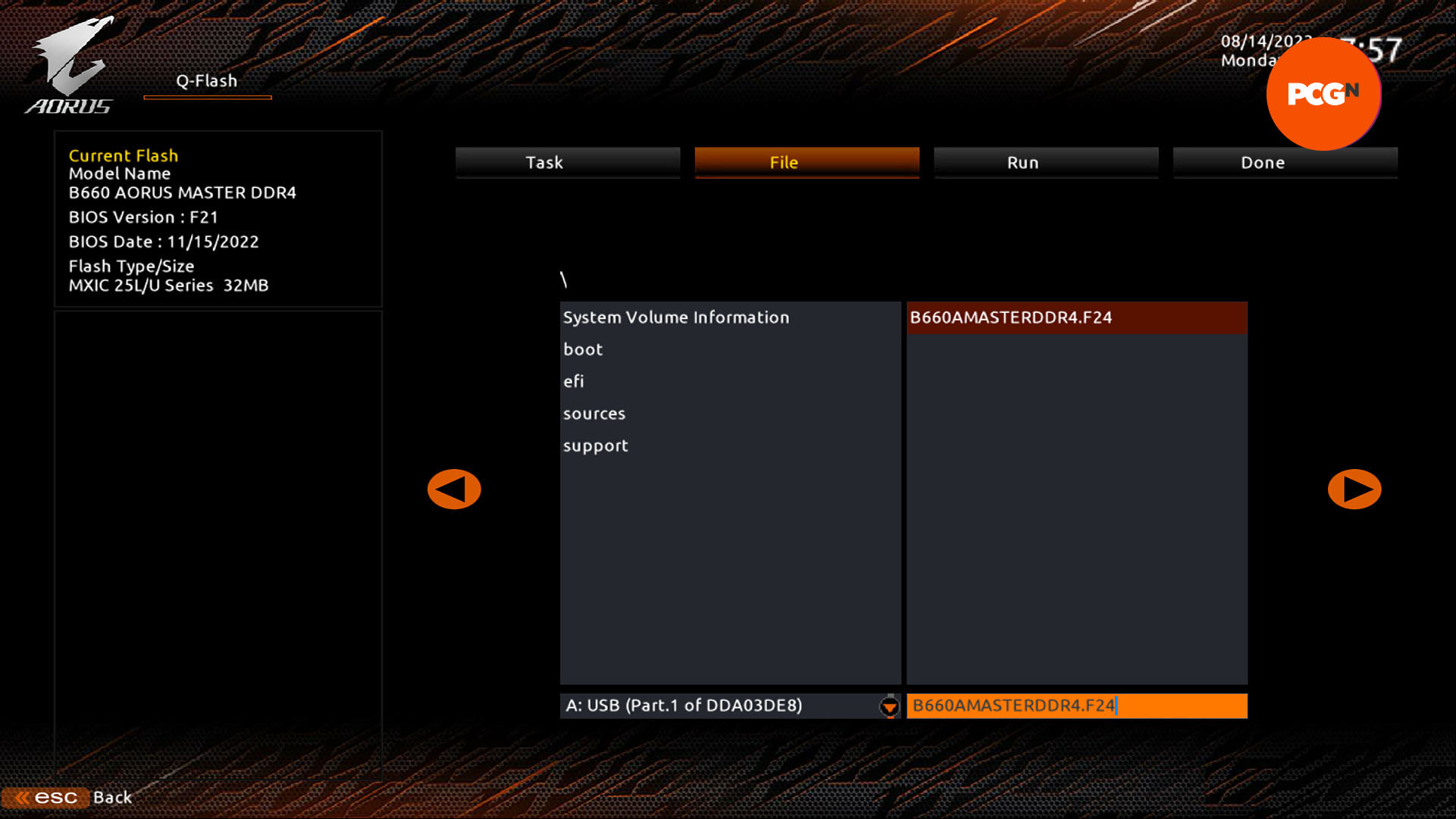 How to flash the BIOS on your PC motherboard: Browse to updated file