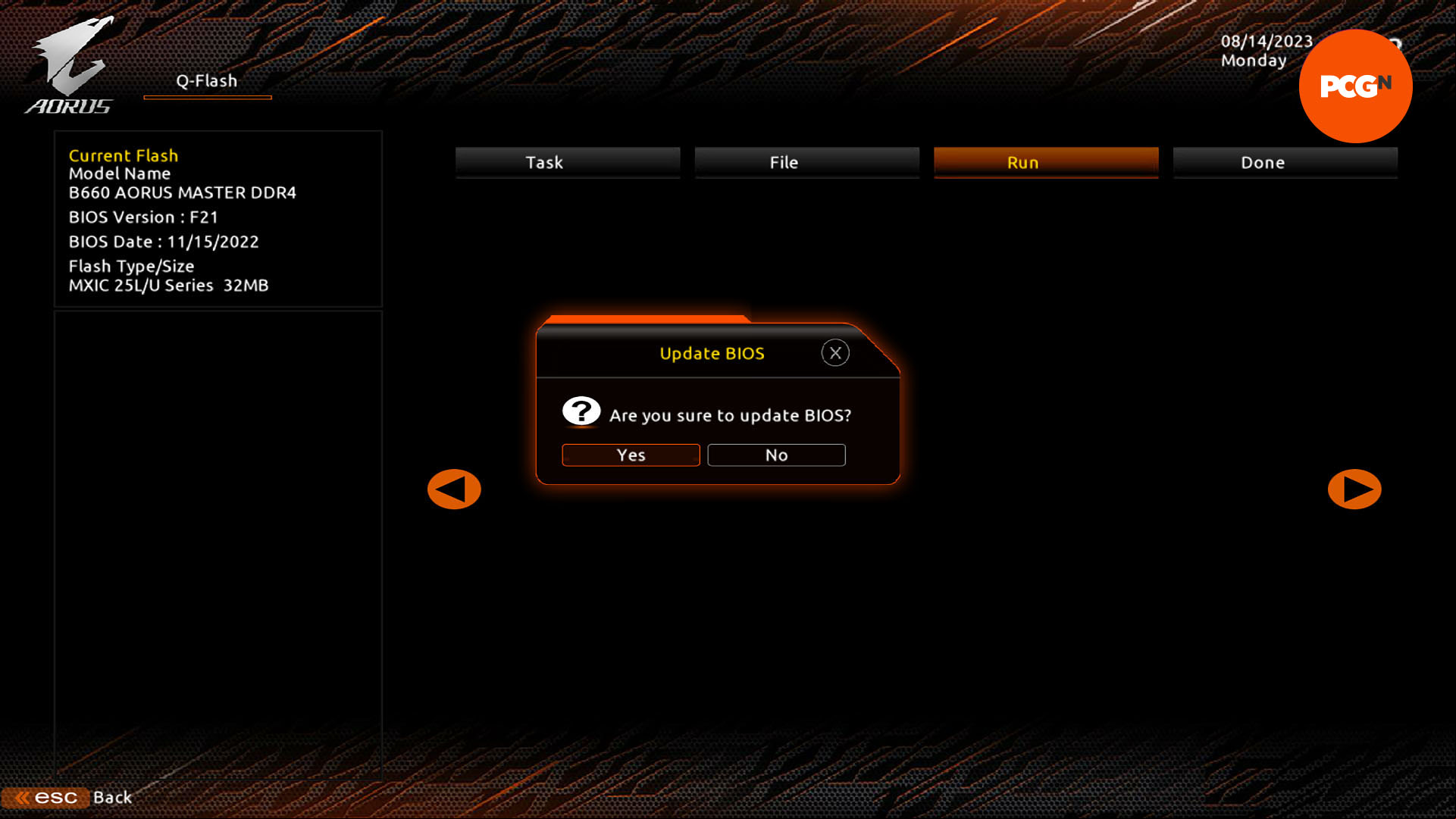 How to flash the BIOS on your PC motherboard: Confirm update