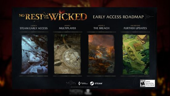 No Rest for the Wicked Steam Early Access roap