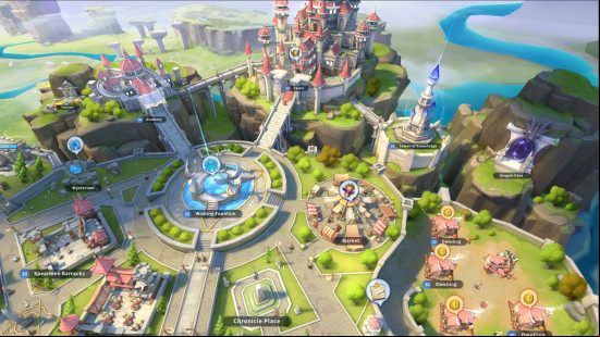 Best browser games: Infinity Kingdom. Image shows a sprawling kingdom seen from an isometric view in the game.