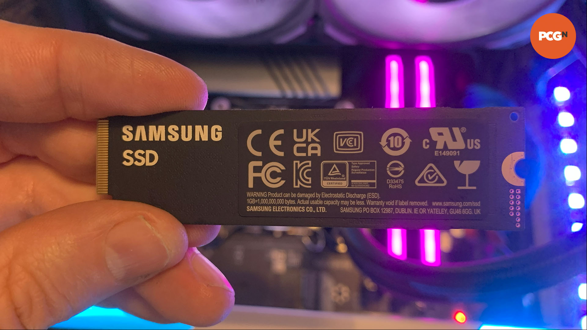 Samsung 980 Pro review: Underside of SSD