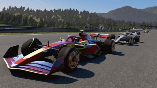 F1 24 review: A view of the player's Philippine-inspired car livery.