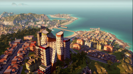 Games like Civilization: a built-up island in Tropico 6