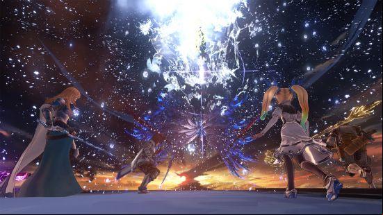A boss fight in Granblue Fantasy Relink
