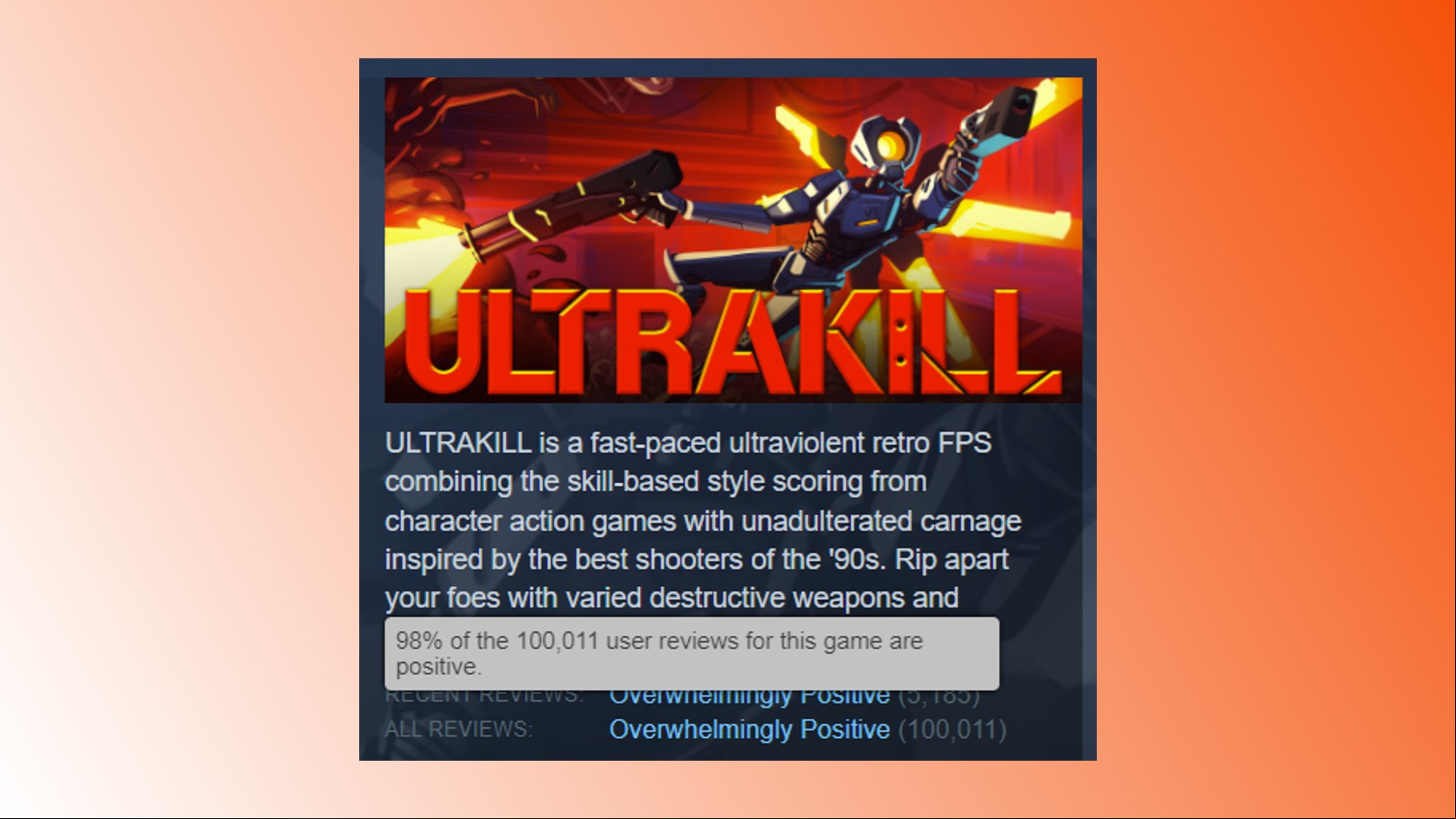 Ultrakill Steam reviews: Reviews for FPS game and boomer shooter Ultrakill on Steam