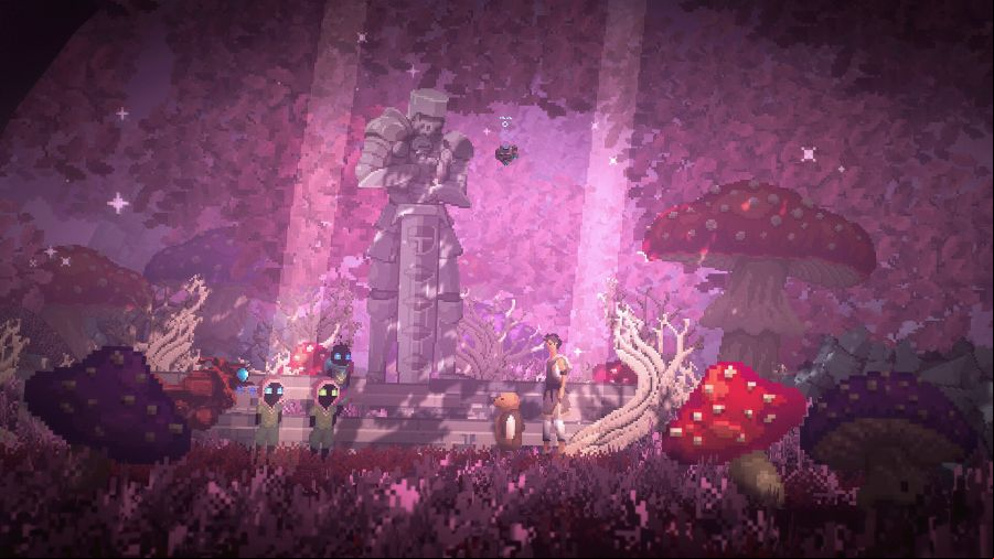 A purple planet in the distant reaches of the universe in Beyond Galaxyland.