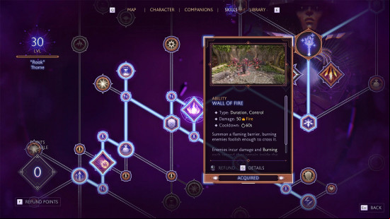 Dragon Age The Veilguard release date: A snapshot of the character progression tree in BioWare's  RPG.