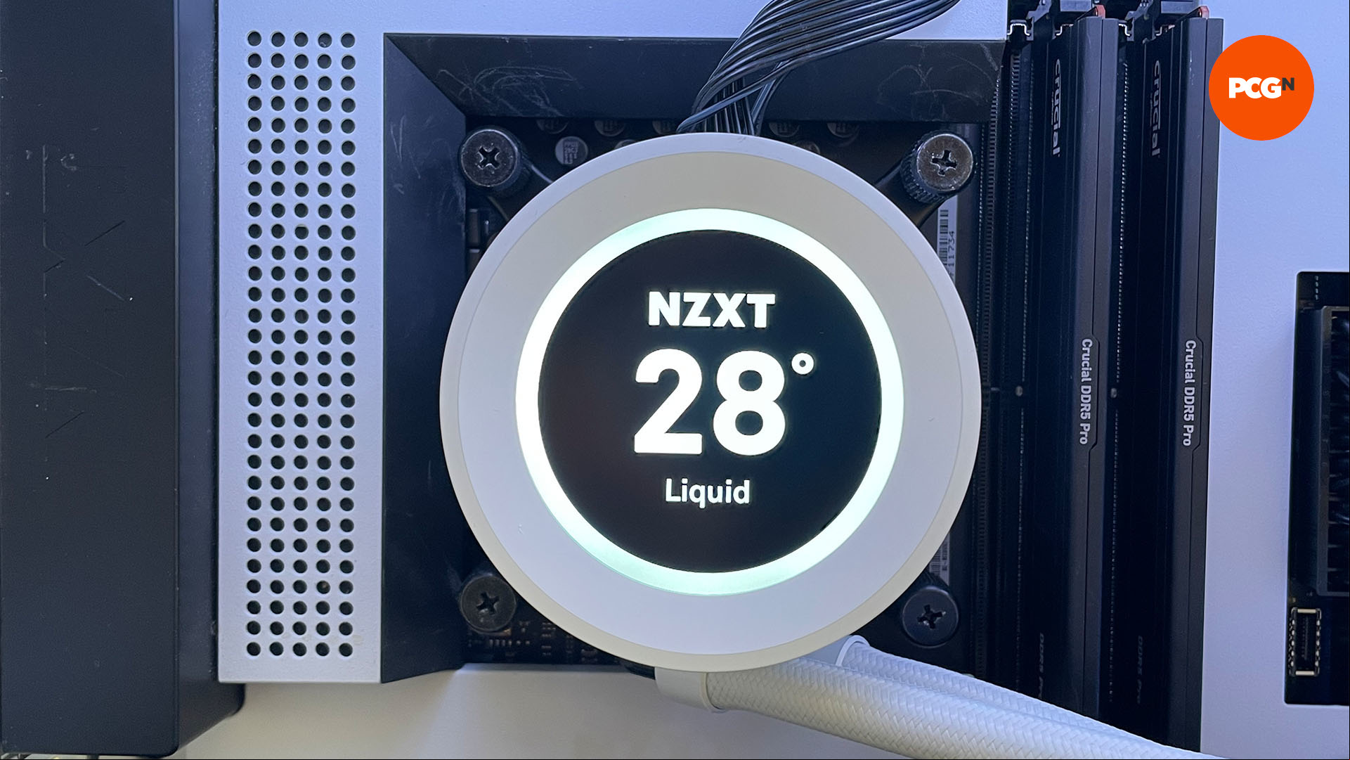 The display on the NZXT Kraken Elite 360 RGB AIO cooler
