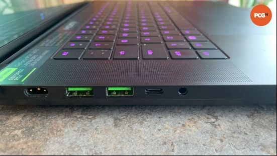 Razer Blade 16 (2024) review: Ports on left edge
