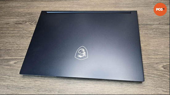 MSI Stealth 16 AI Studio A1V review: Lid of gaming laptop