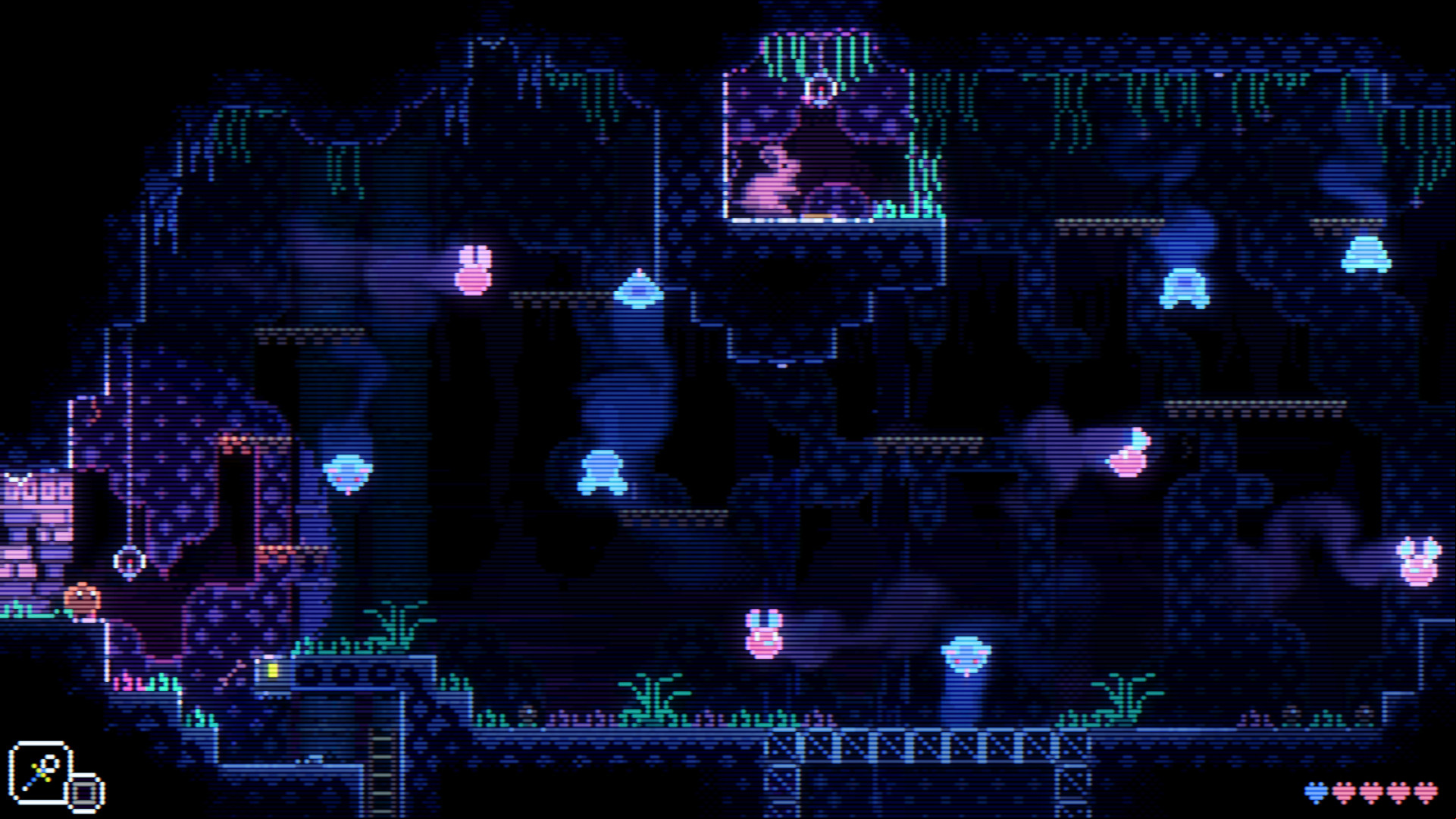 Ghost rabbits from the game Animal Well.